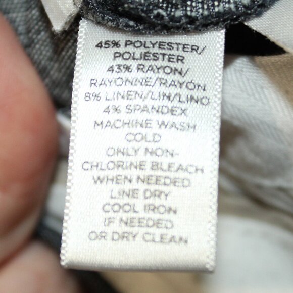 Loft Julie Trouser Pants Women's Variegated Navy Size 14 Wide Leg - Picture 3 of 8